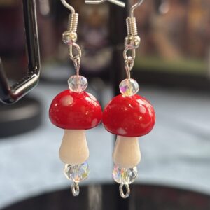 Enchanted Forest Mushroom Earrings