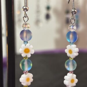 Iridescent Daisy Chain Earrings