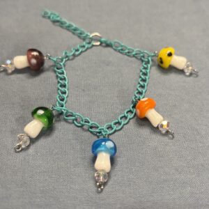 Rainbow Toadstool Charm Bracelet