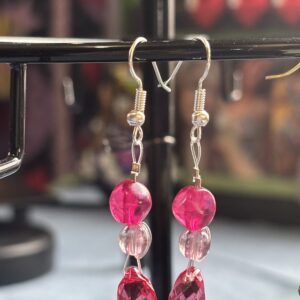 Raspberry Drop Earrings